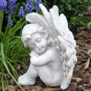 Sitzende Engel Figur schlafend, 20 cm
